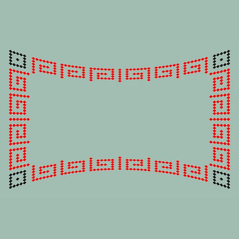 Frame pattern red