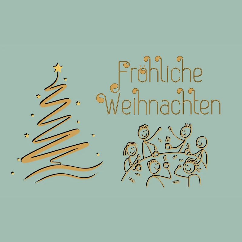 Fröhliche Weihnachten gesellige Runde im Advent