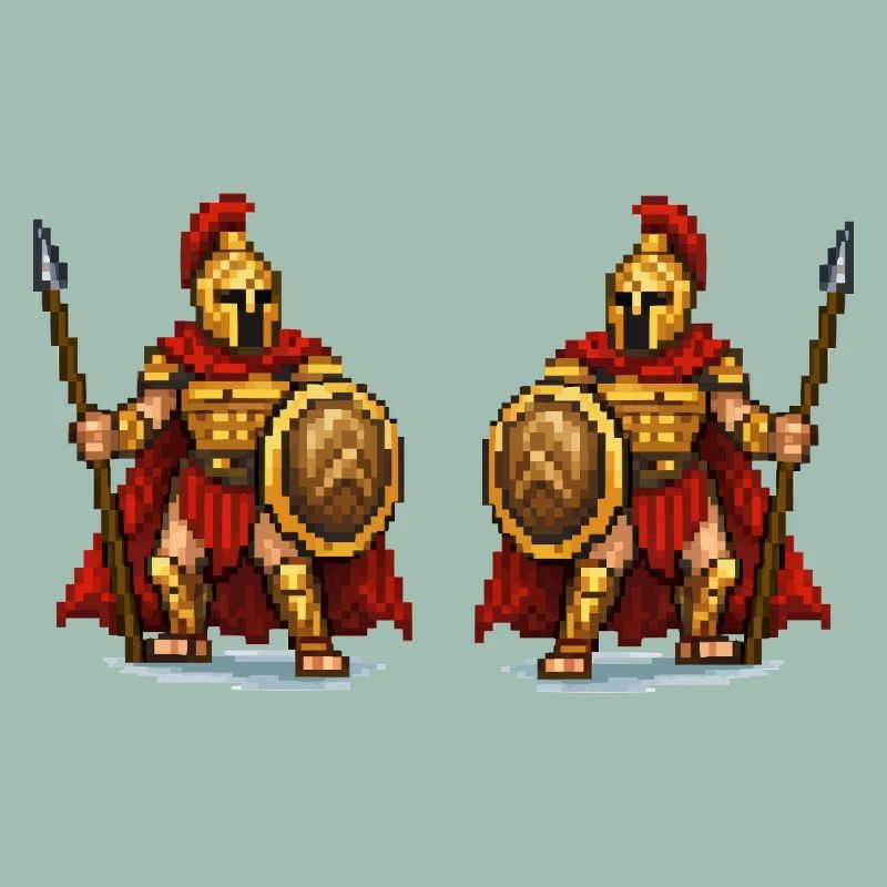 Doppel-Gladiator Pixelkunst