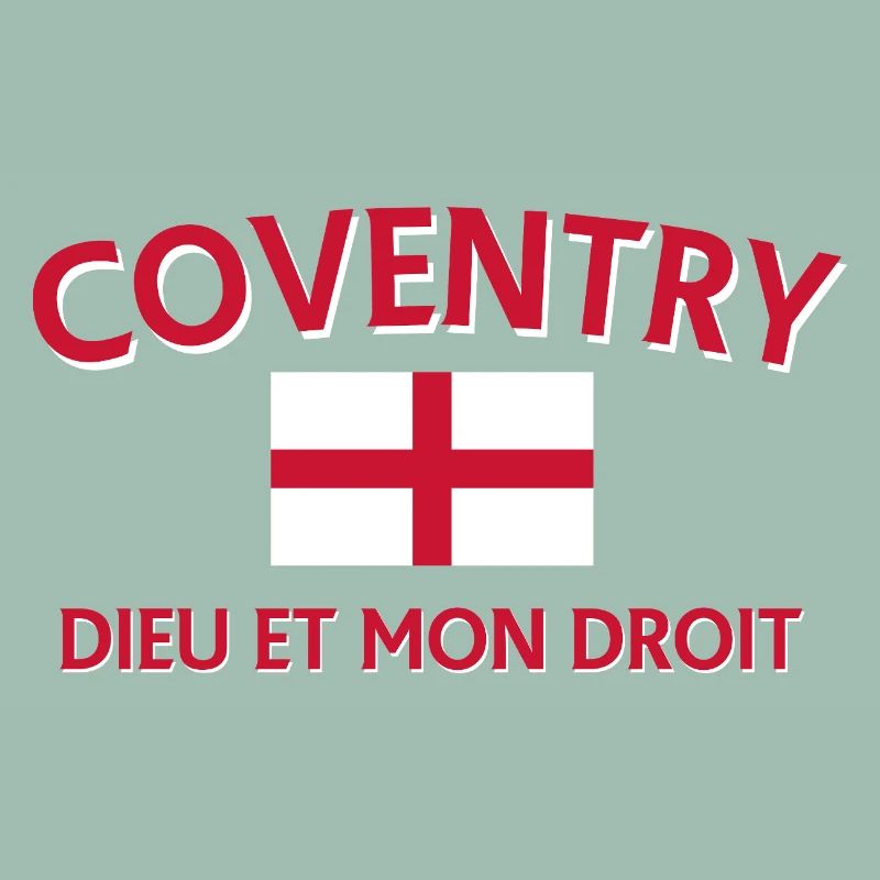 Design de croix de Coventry avec drapeau anglais