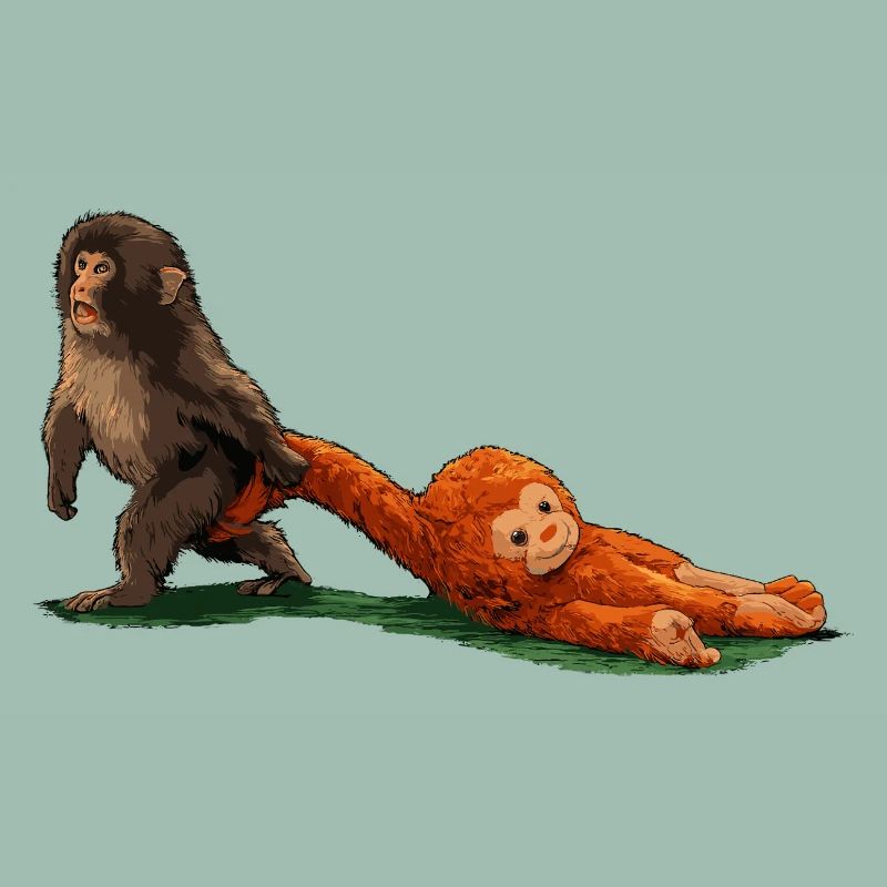 Frappe le singe