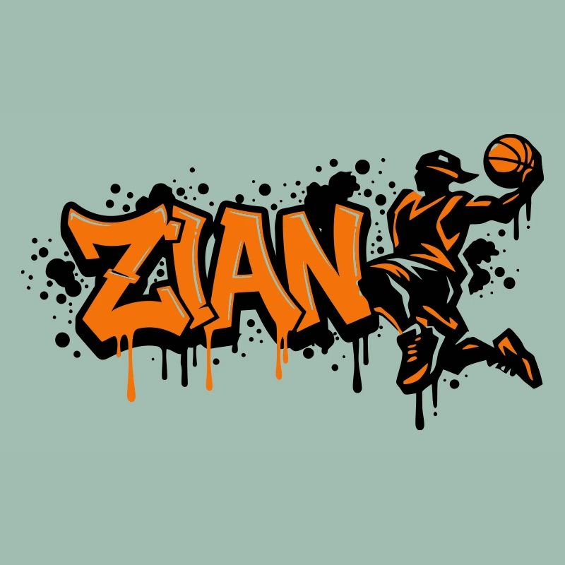 Zian Graffiti Dunk Orange