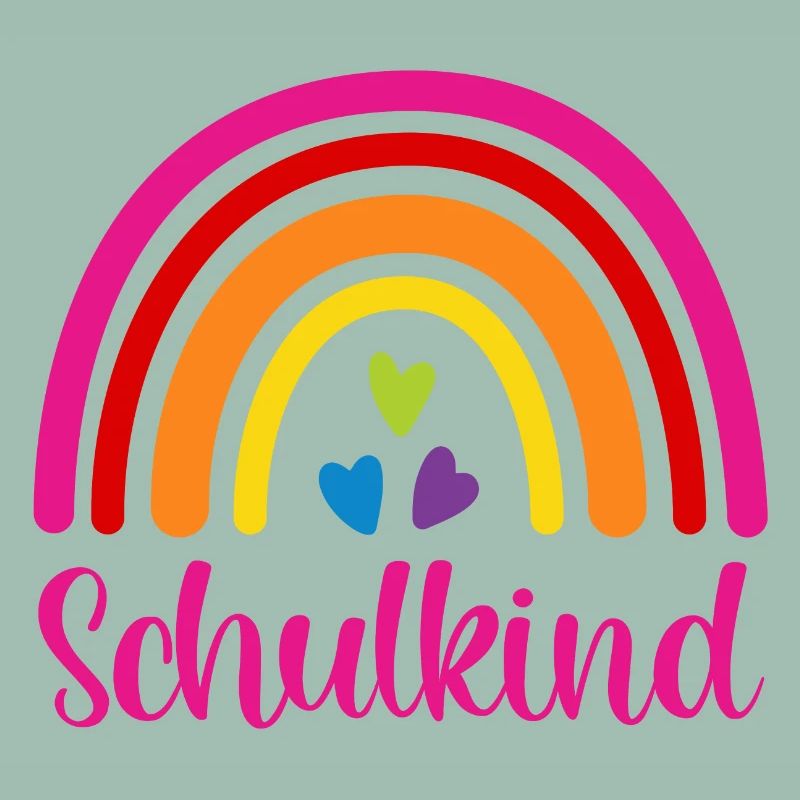 Schulkind Regenbogen Schulanfang Einschulung 2026