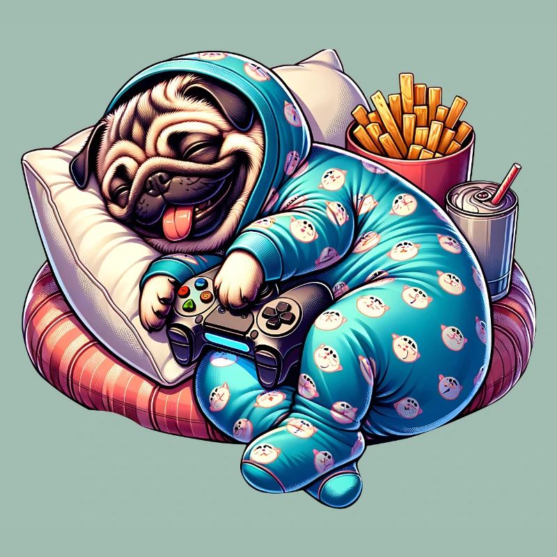 Gaming Mops Couch Abenteuer