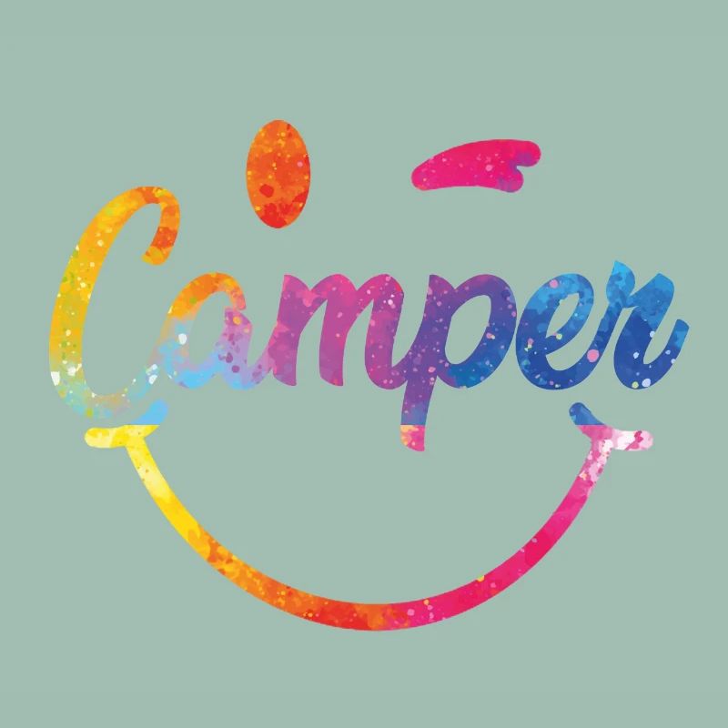 Bunter Camper Smiley Logo