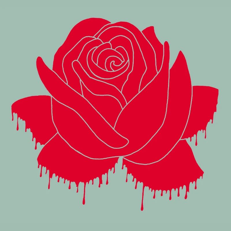 Graffiti einer roten Rose