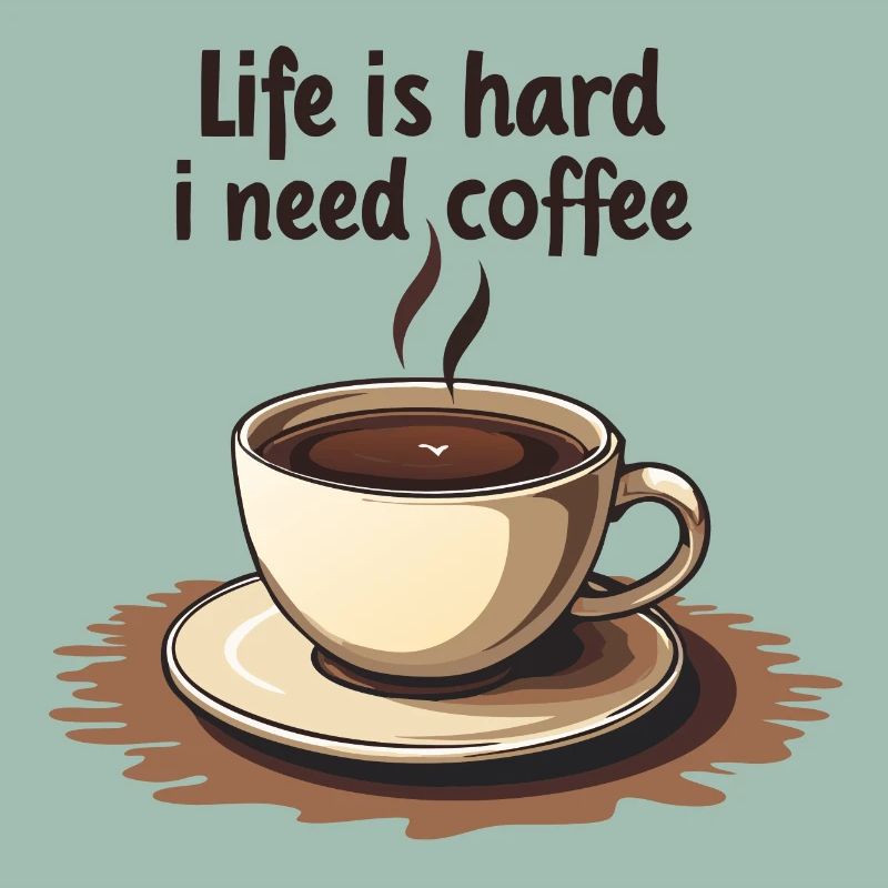 Coffee cup with text motivation