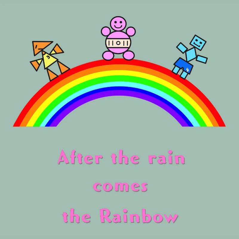 Nach dem Regenregenbogen-Arc