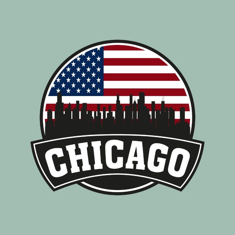 Chicago Illinois USA Skyline Travel Souvenir Ameri