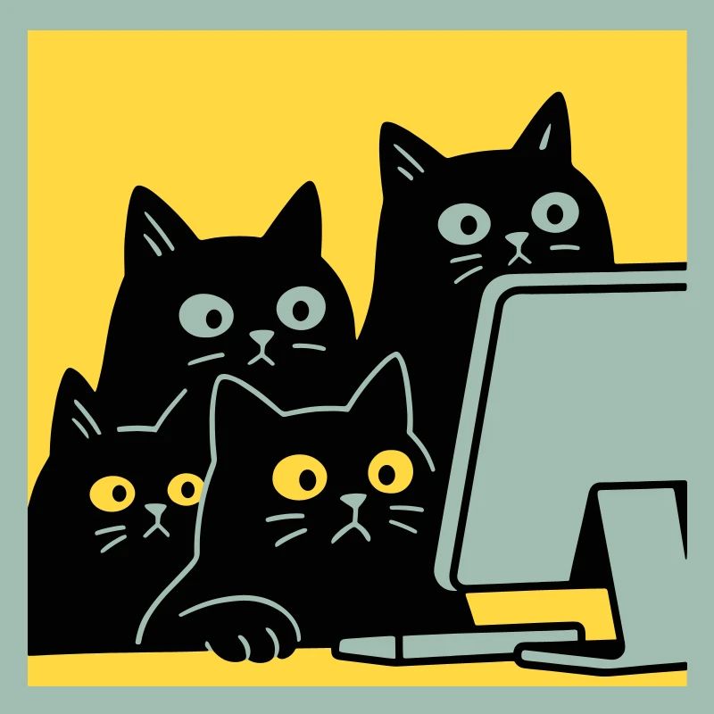 Chats regardant Catcontent