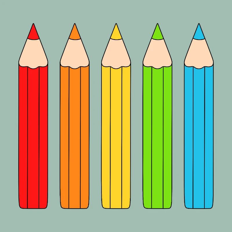 Lebendiges Farbstift-Array-Design