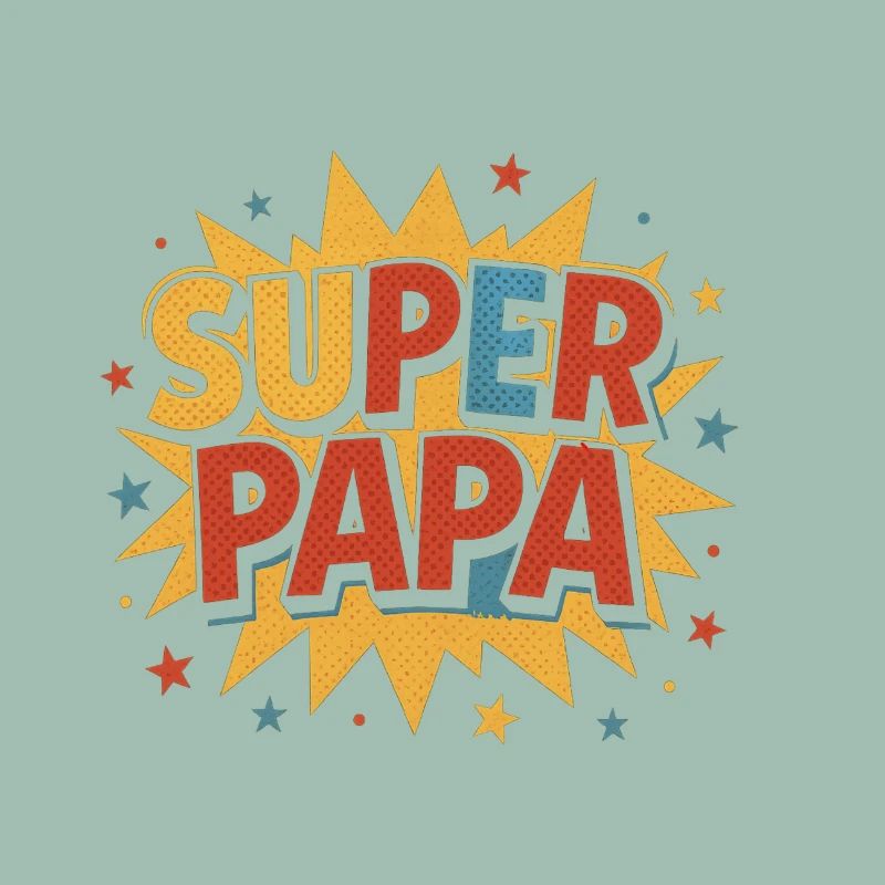Super Dad Comic Burst Retro