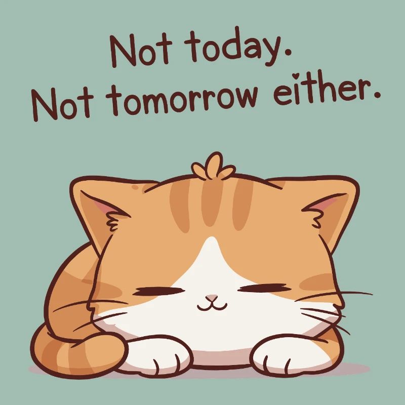 Sleeper kitten Not today Not tomorrow