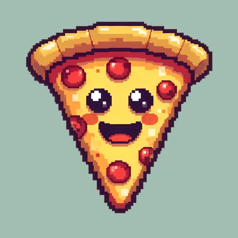 Pixelpizza Lächelnde Scheibe