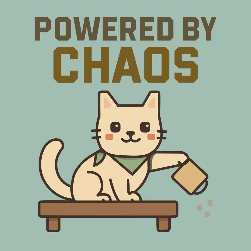 Powered by Chaos - Freche Katze wirft Kaffee um