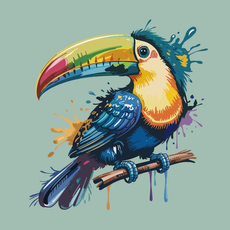 Explosion colorée de toucan