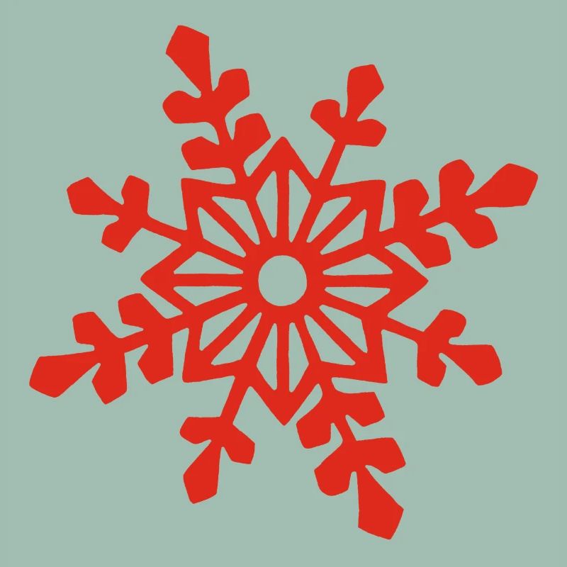 Red snowflake