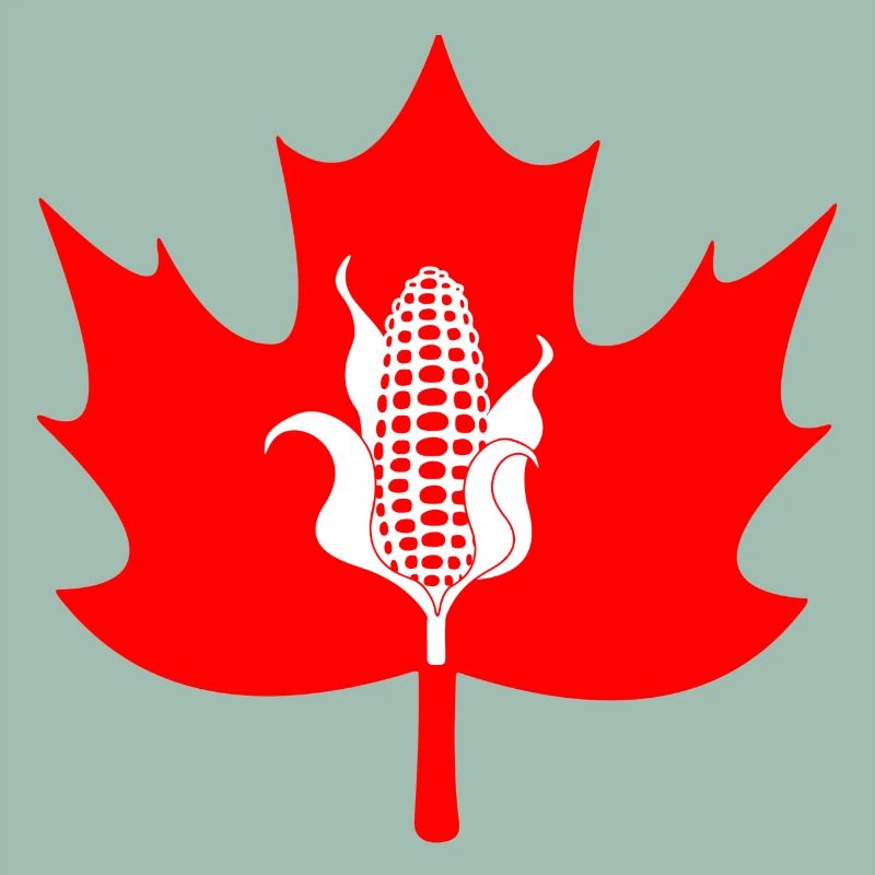 Canada maple leaf corn logo