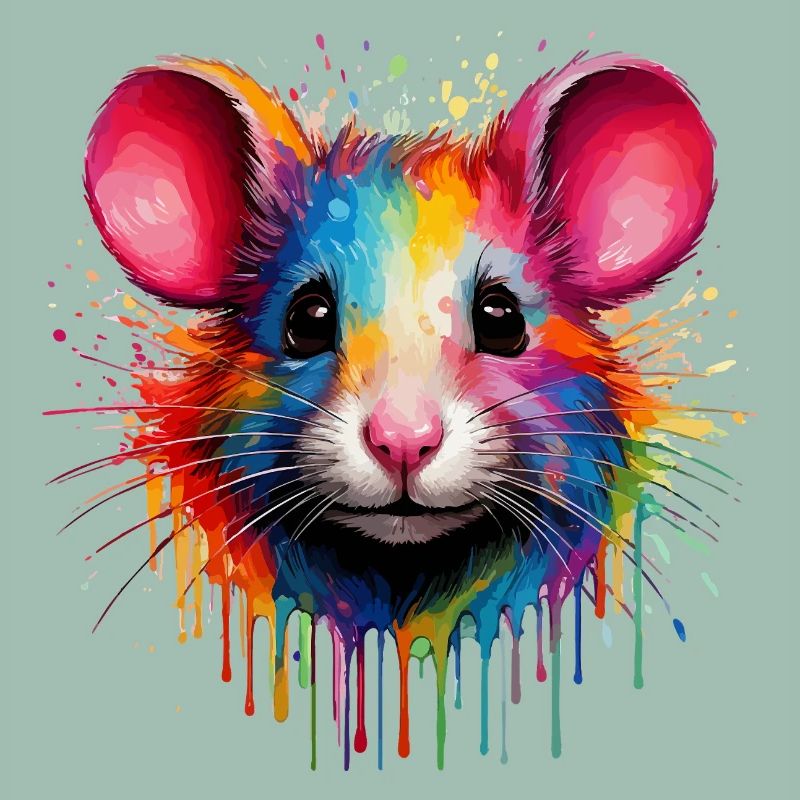 Rainbow Mouse Head