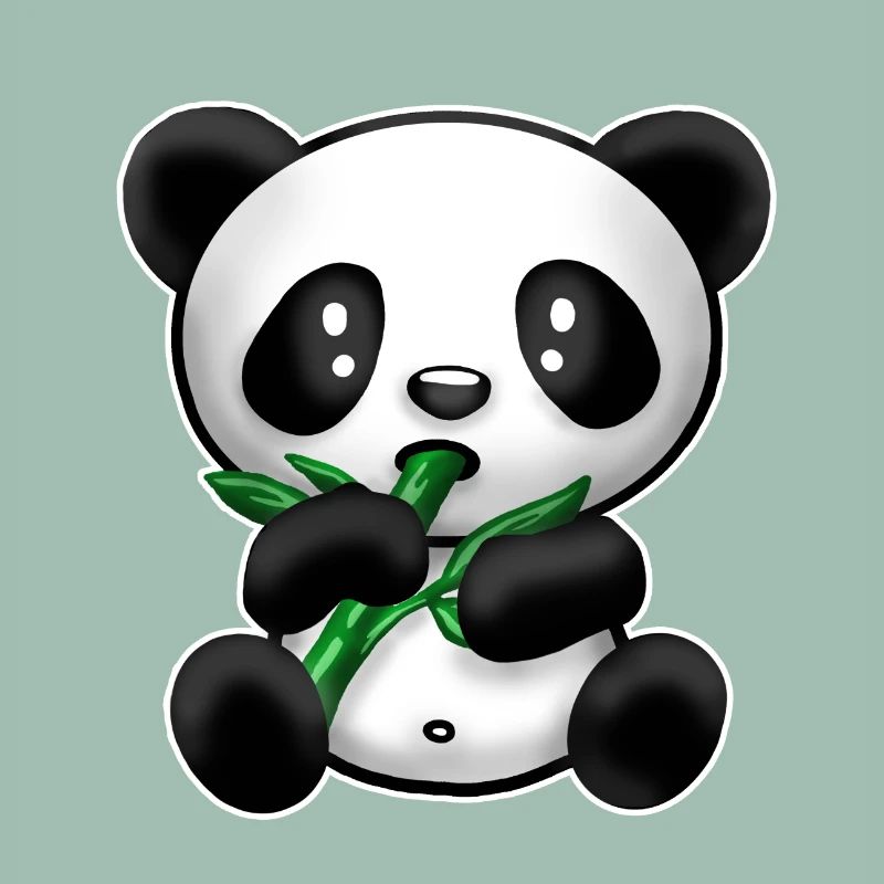 Panda avec du bambou