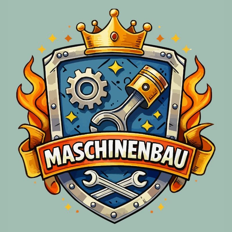 Mechanical Engineering King's Crown Shield
