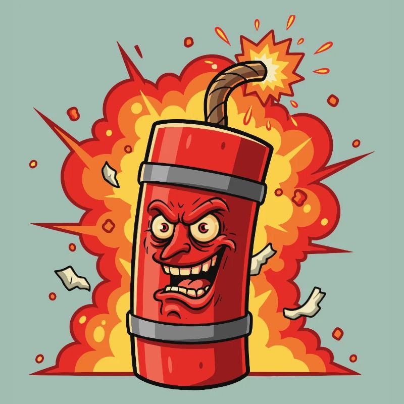 Knallendes Dynamit Cartoon
