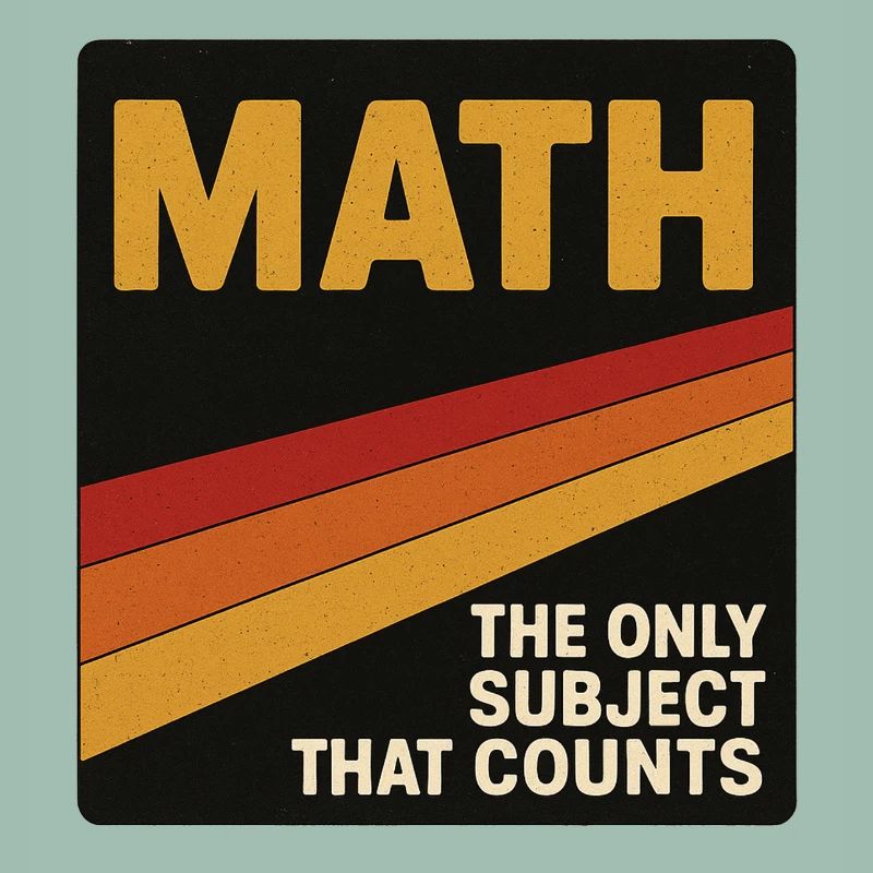 Retro Math Counts Poster