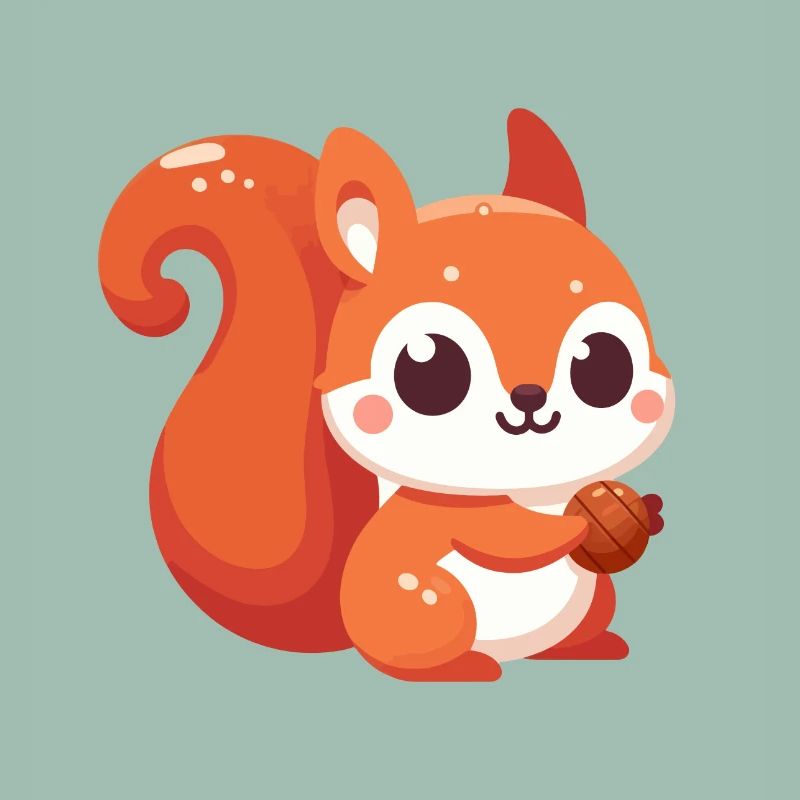 Chibi Eichhörnchen Kawaii