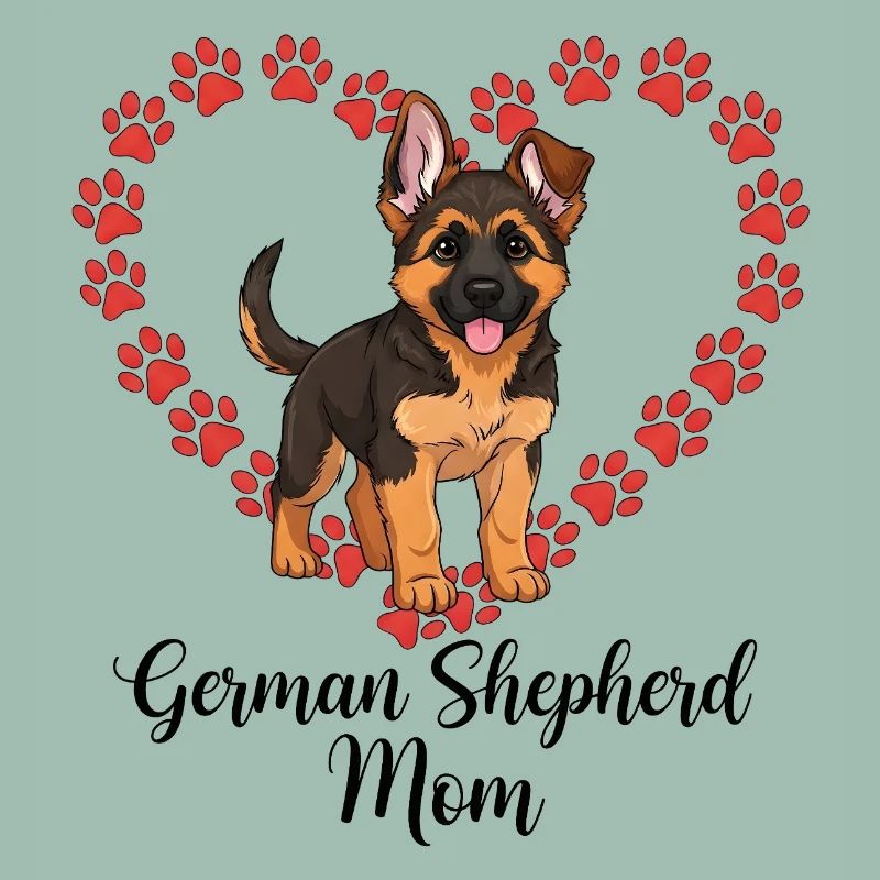Schäferhund Mama Herz