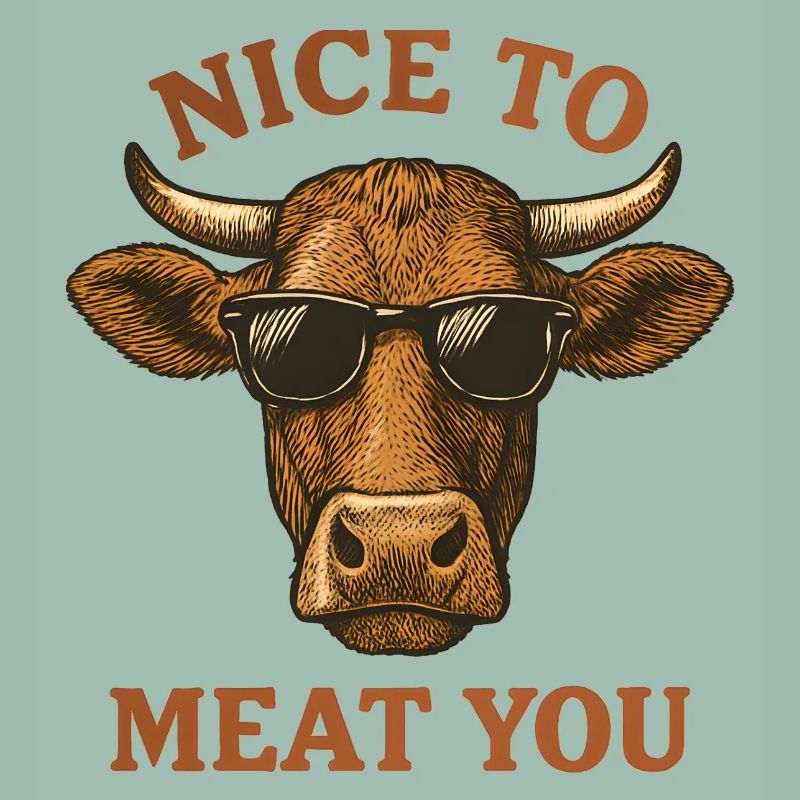 Vache avec des lunettes de soleil – Sympa de te dévorer