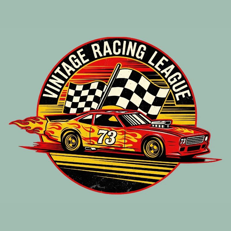 Conception de drapeaux de course vintage