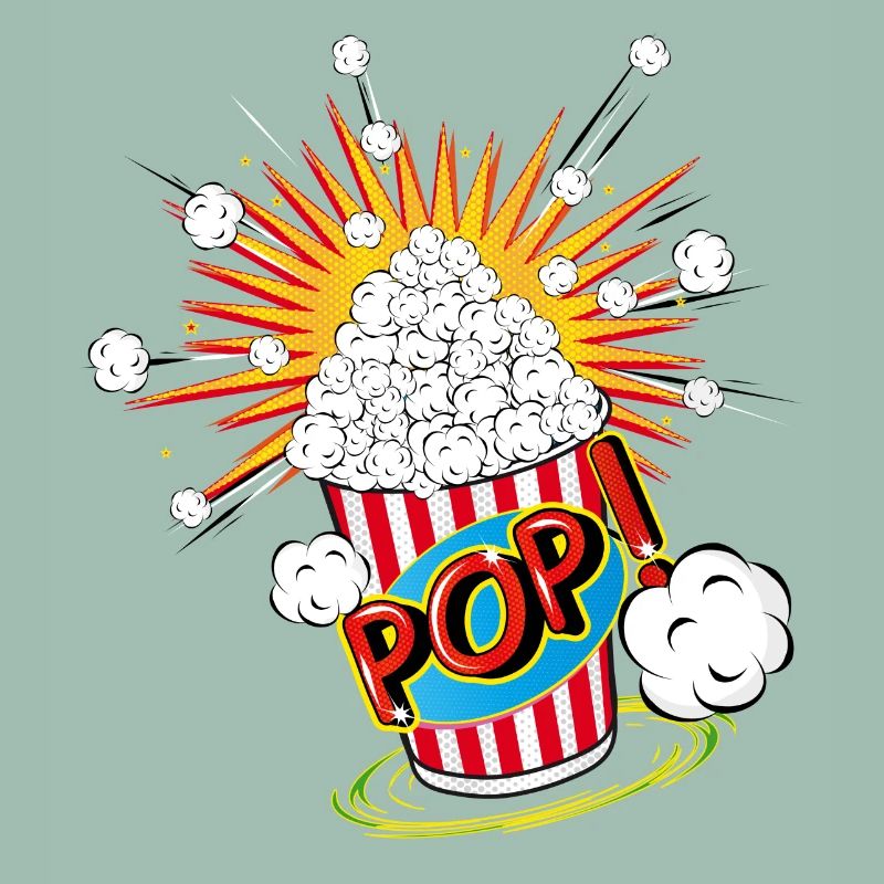 Pop-corn dans un style pop art