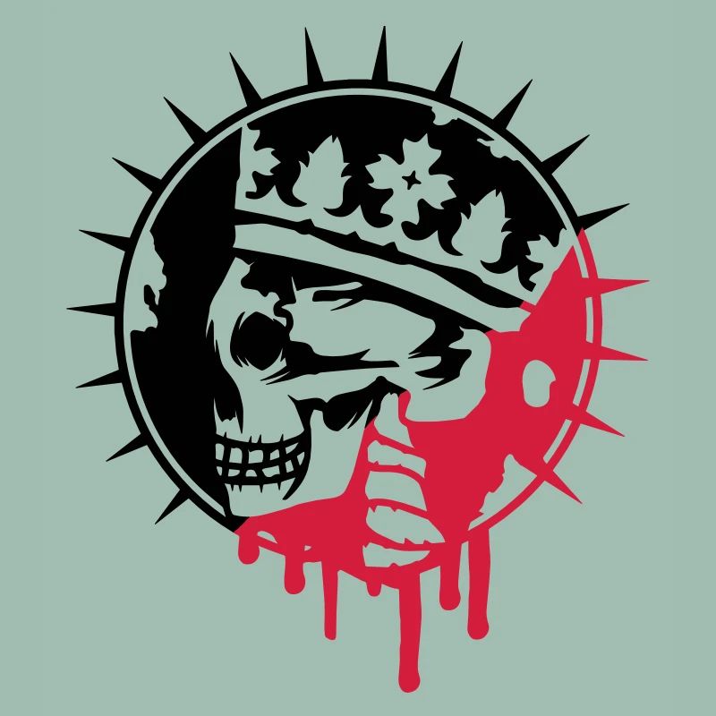 Skull with Crown Graffiti Patch