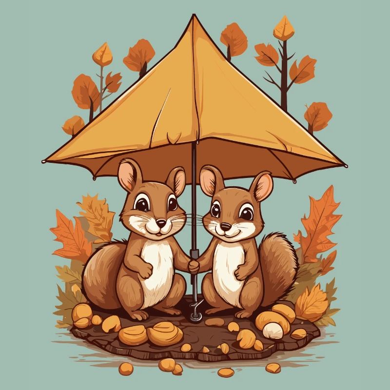 Écureuils mignons