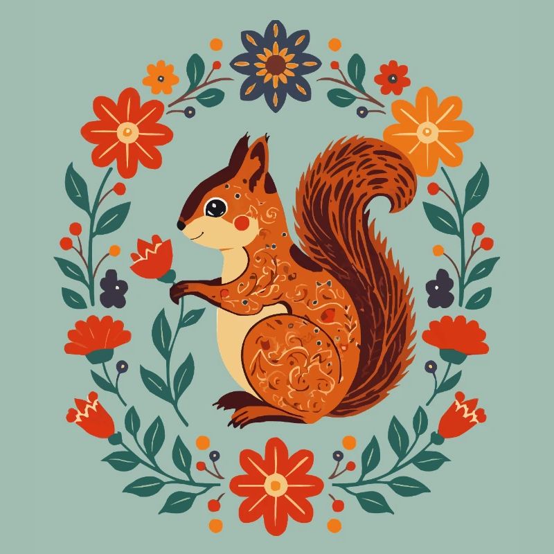 Blumenkranz-Eichhörnchen