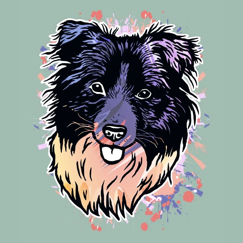 Border Collie éclaboussures de couleur