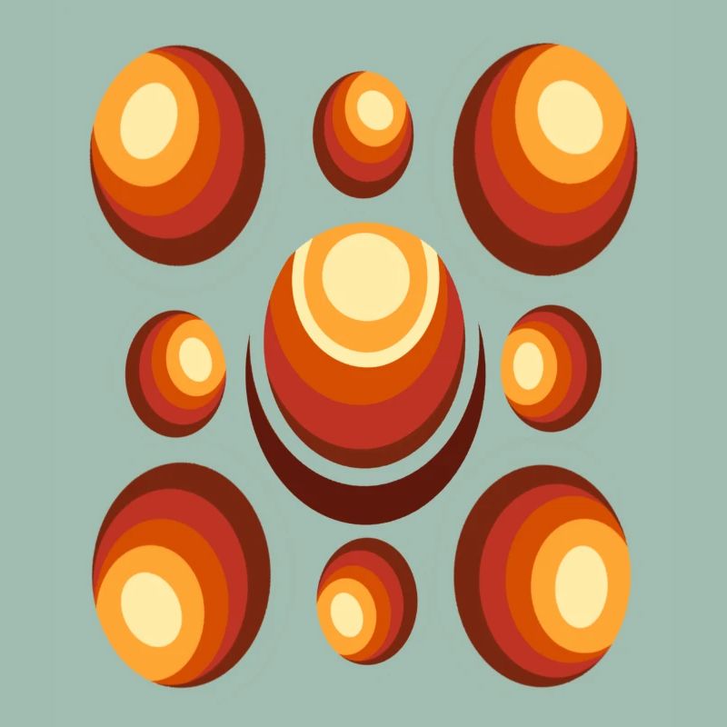70s Wallpaper Pattern Retro Circle Pattern