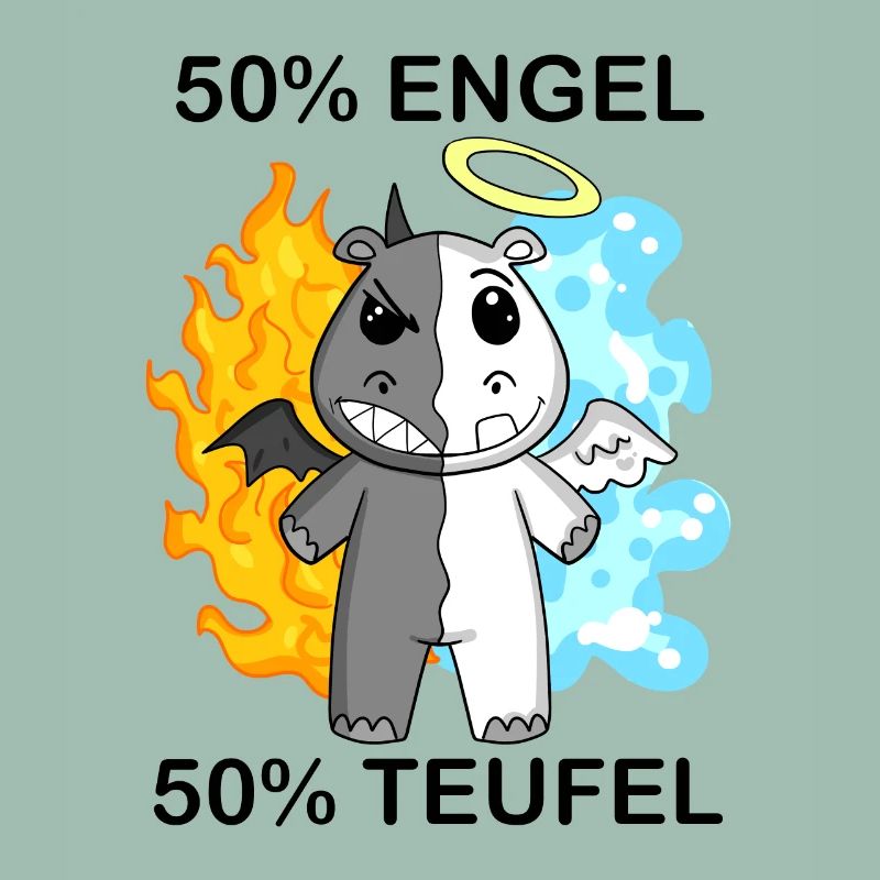 Nilpferd - Engel und Teufel