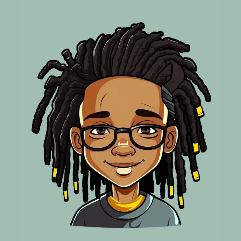 Dreadlocks mit freundlichem Gesicht