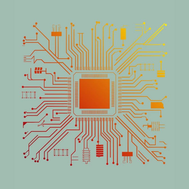 Carte mère d’ordinateur technique Micropuce abstraite