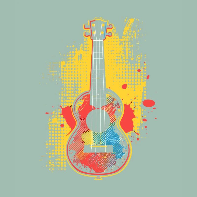Ukulele Cartoon-Stil