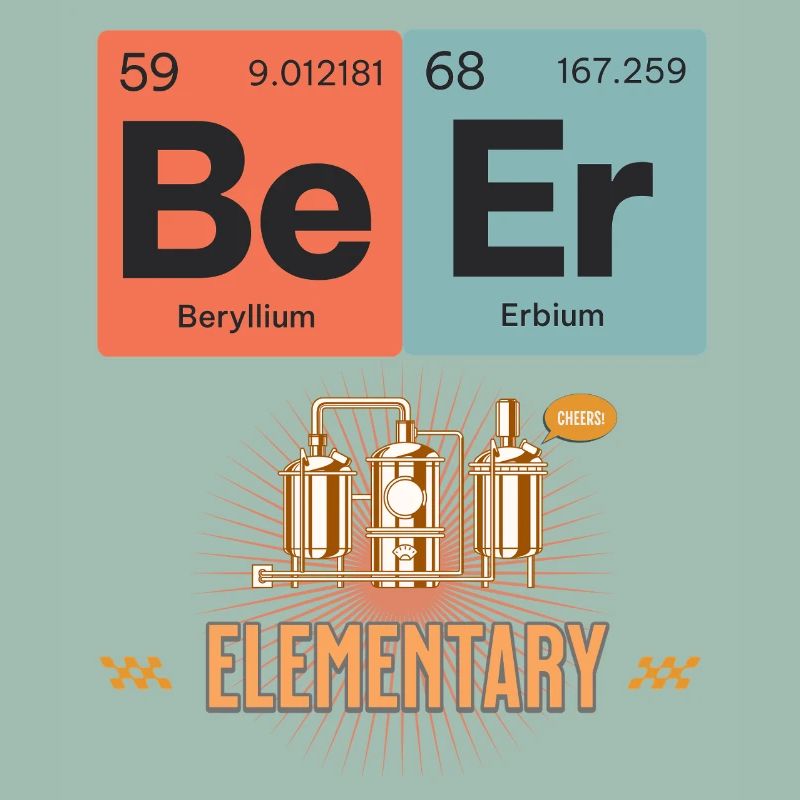 Science-Inspired Elemental BeerT-Shirt Design