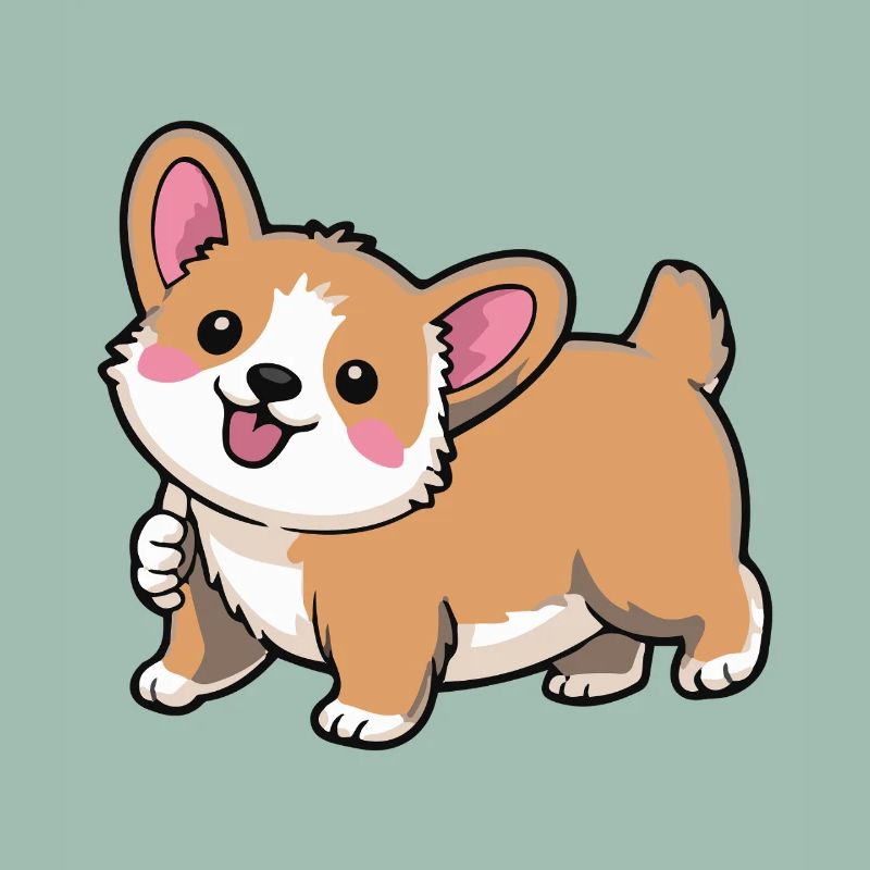 Mouvement de queue de corgi