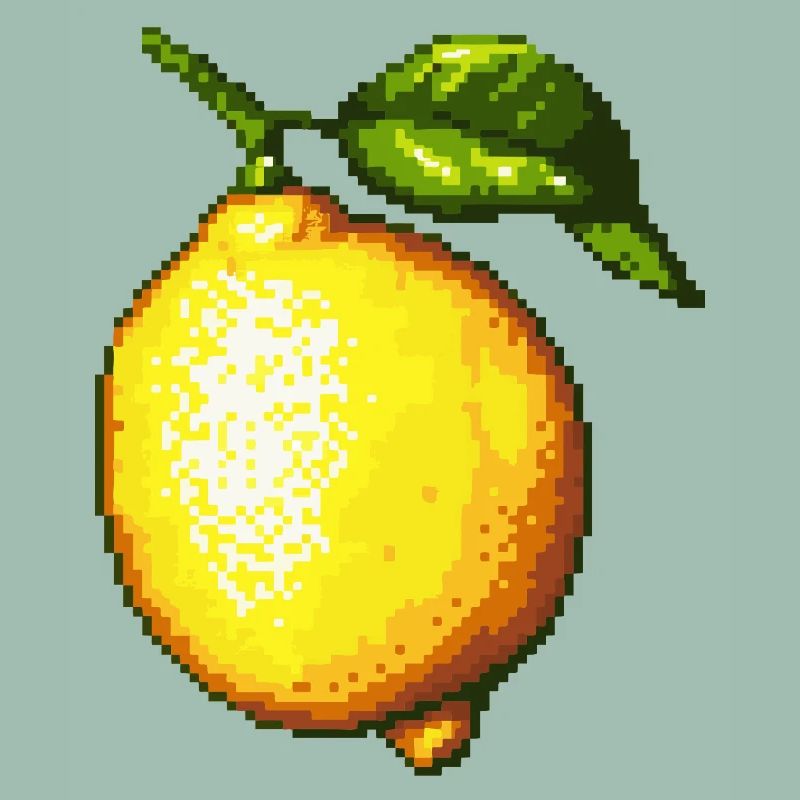 Pixel Lemons Rétro Fruit Art