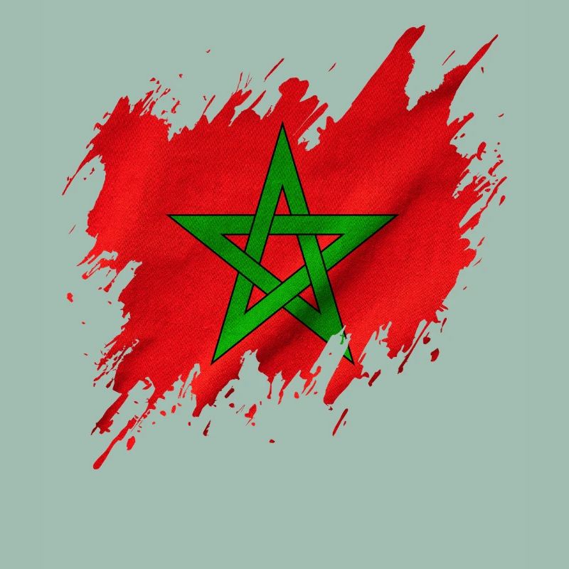 Drapeau du Maroc dans le style déchiré