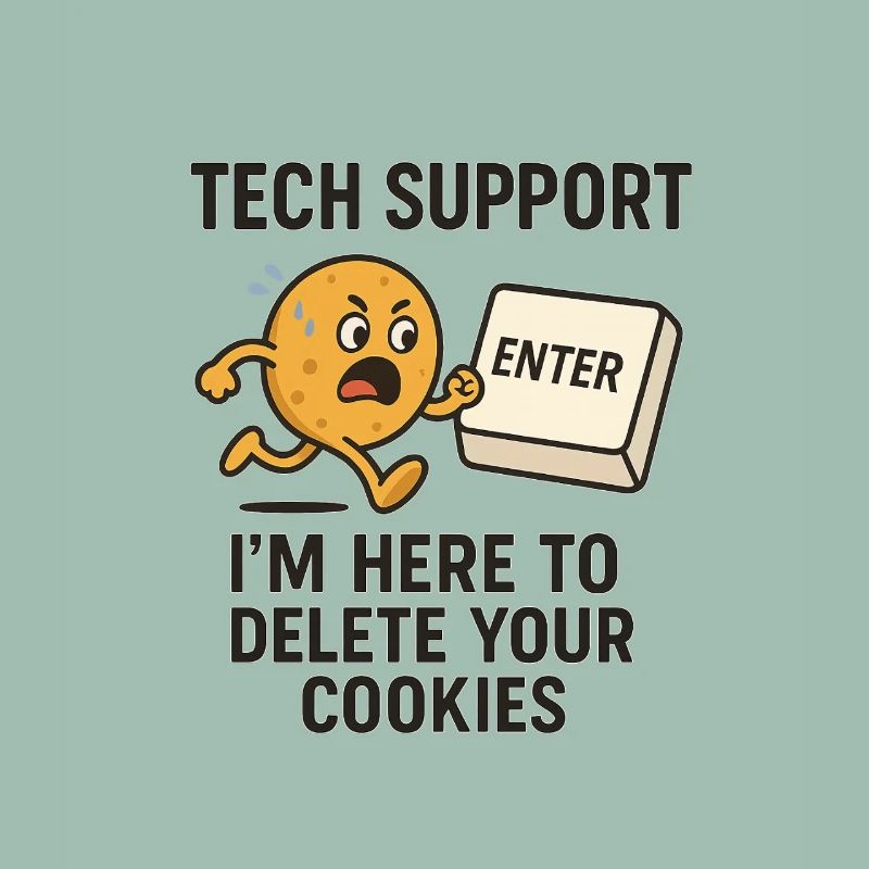 Tech Support I'm Here To Delete Your Cookies