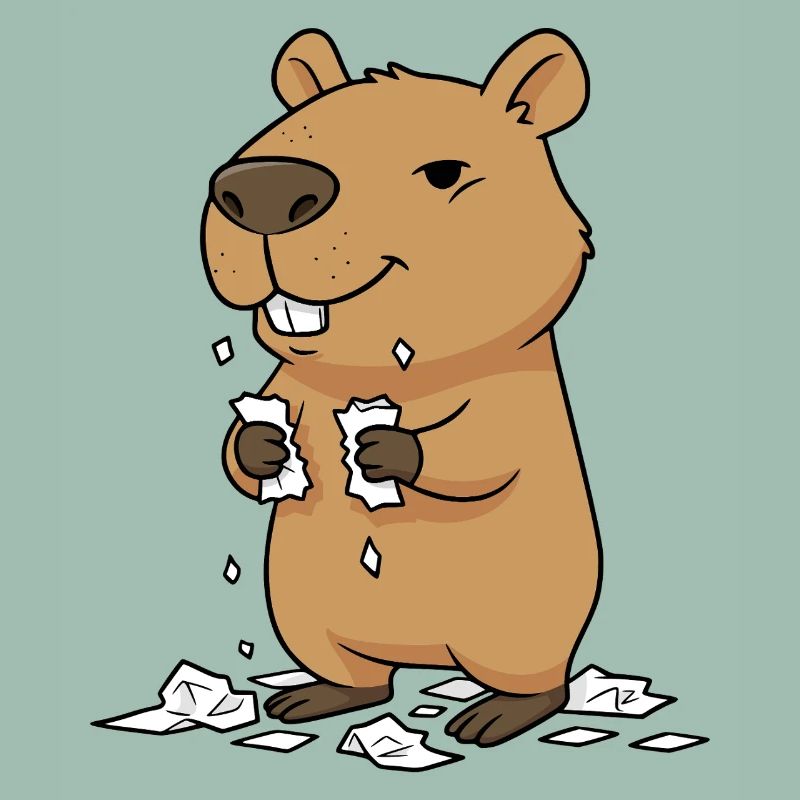 Capybara eats homework