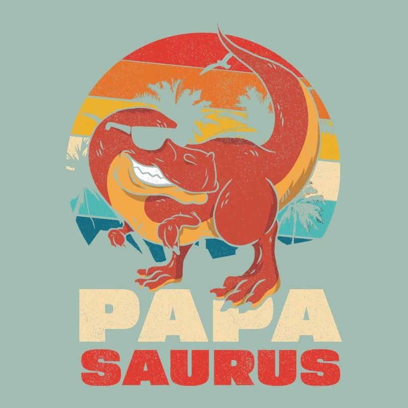 Papasaurus Retro Sunset