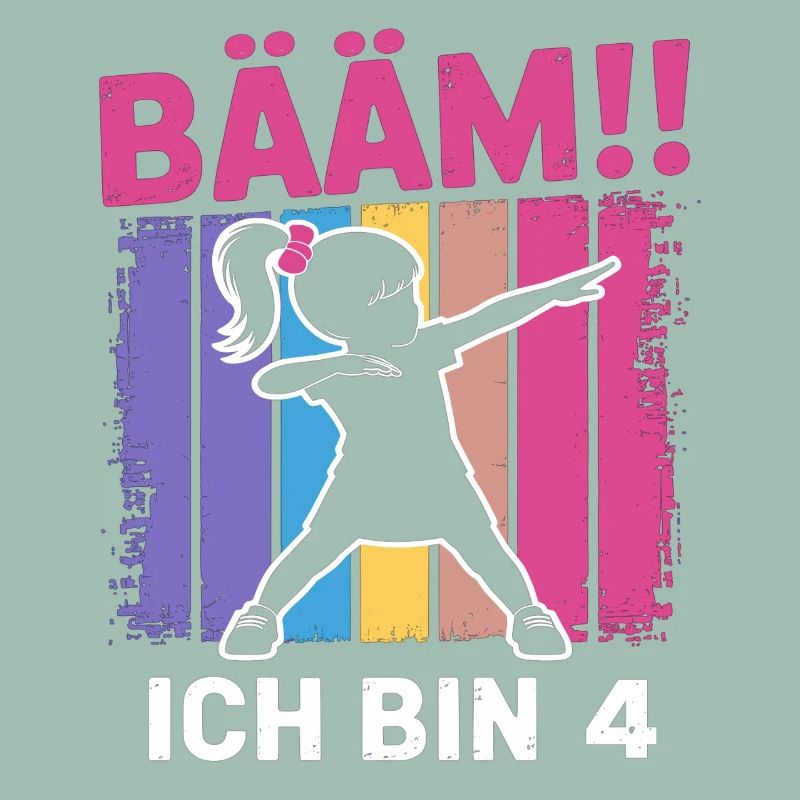 Bääm Ich bin 4 Dabbing Mädchen 4. Geburtstag