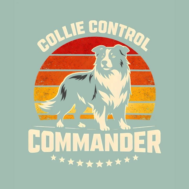 Collie Commando | Border Collie Retro